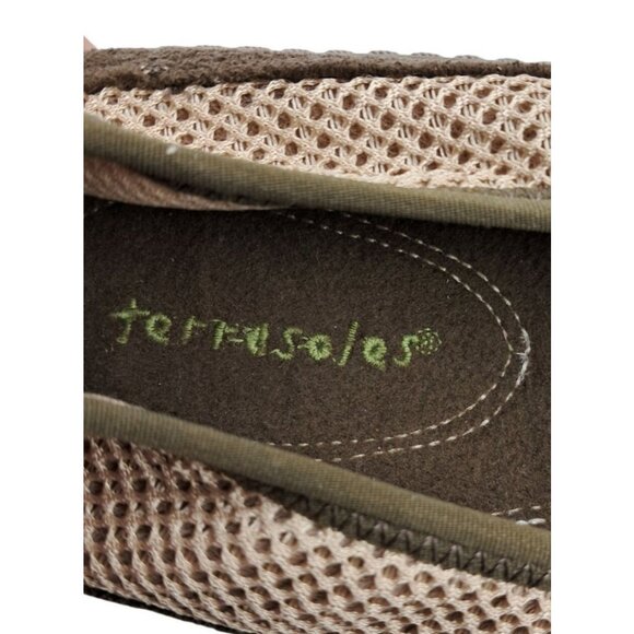 Terrasoles Echo Shoes Womans Size 9 Crossband Slip On Loafer Browns - Picture 8 of 9